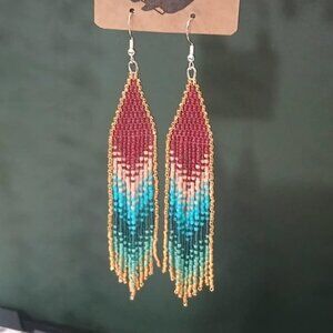 Indigenous handmade beadwork - earrings